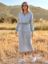 Women's Long Sleeve Hoodie And Skirt Two Piece Set